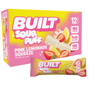 BUILT Sour Puff Pink Lemonade Squeeze 1.45oz 12ct